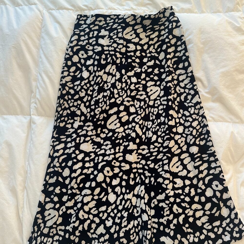 Rachel Zoe Size 6 Black And White Long Skirt